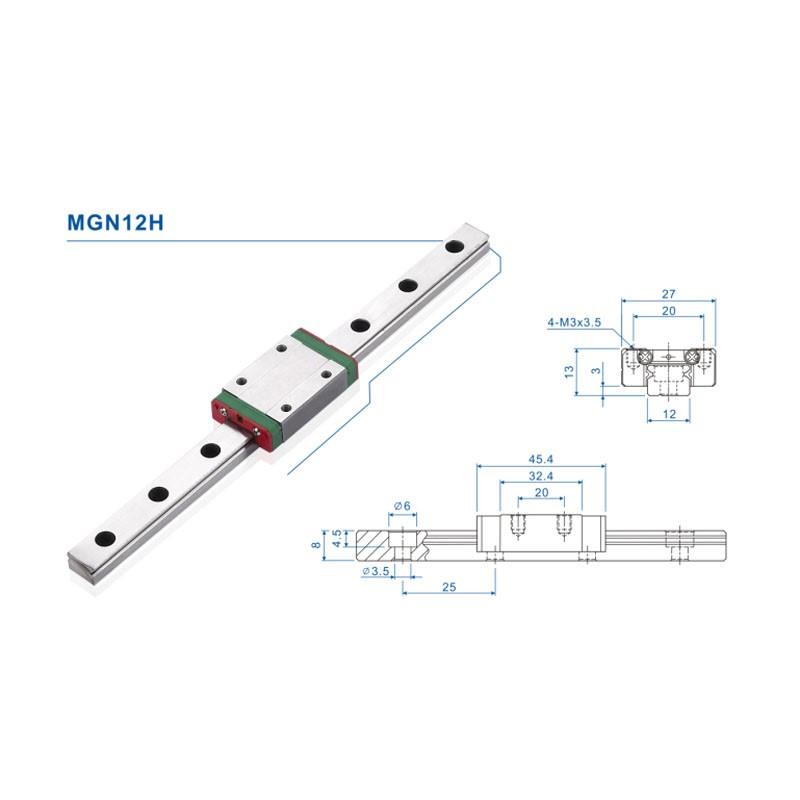 Линейная направляющая MGN12 12 – обзор и цена Linear Rail Mgn12H Set