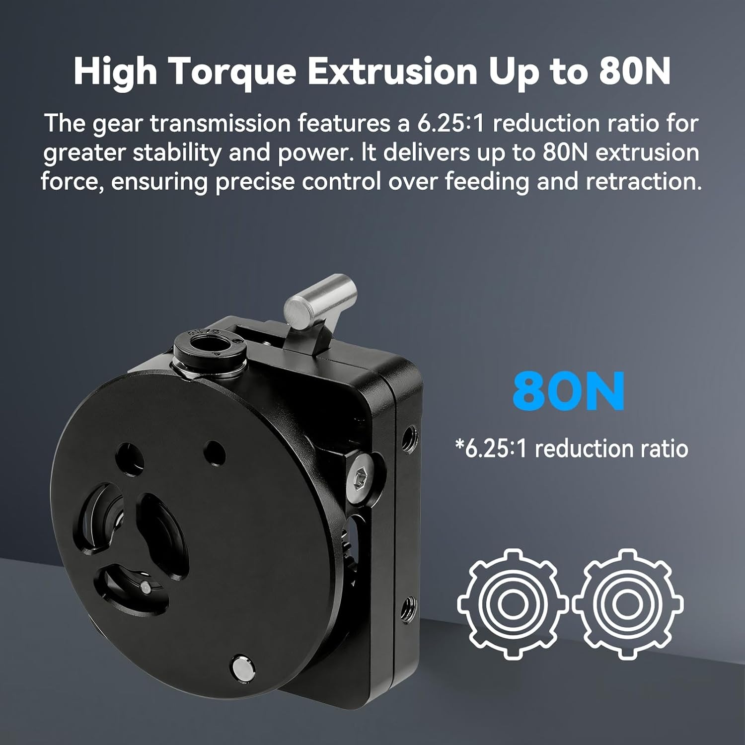 Экструдер K1/K1 Max/K1C/SE, ус – обзор и цена Direct Drive Dual Gear Extruder High Speed