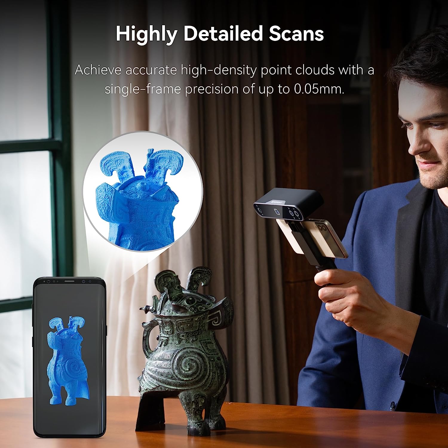 Ручной 3D лазерный сканер Revo – обзор и цена Handheld 3D Scanner High Precision